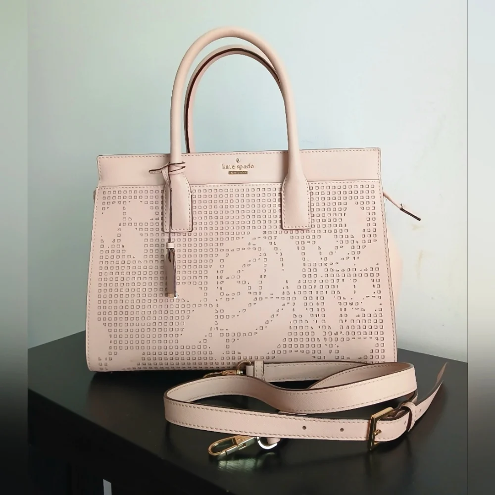 Kate Spade Cameron Street Perforated Candace Satchel Crossbody Dolce
